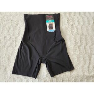 Maidenform Sculpt High Waist Thigh Slimmer FLS095 Black Ultra Firm 2XL NWT